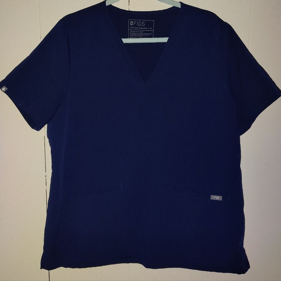 Figs Tops - Figs Women's Top in Navy Blue